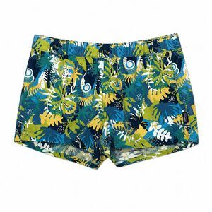 PATAGONIA TROPICAL BUSY PRINT CASUAL BARELY BAGGIE LOW RISE SHORTS SIZE SMALL